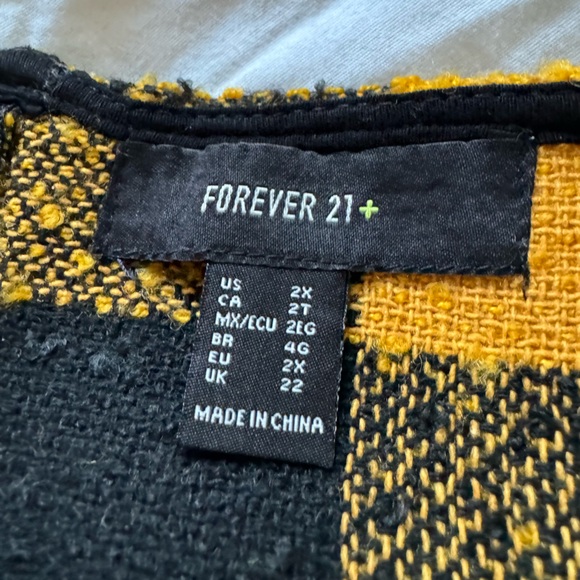 NWT Black & Yellow Plaid Mini Skirt - Picture 3 of 6